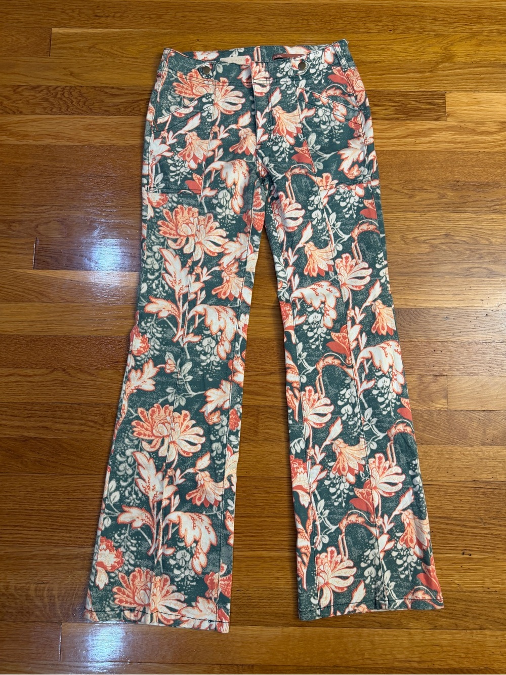 Anthropologie Pilcro Low-Rise Utility Demilune Pant Floral Lowrise - Size 25